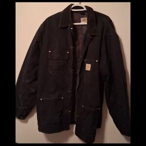 Carhartt Men's Distressed Black Jacket